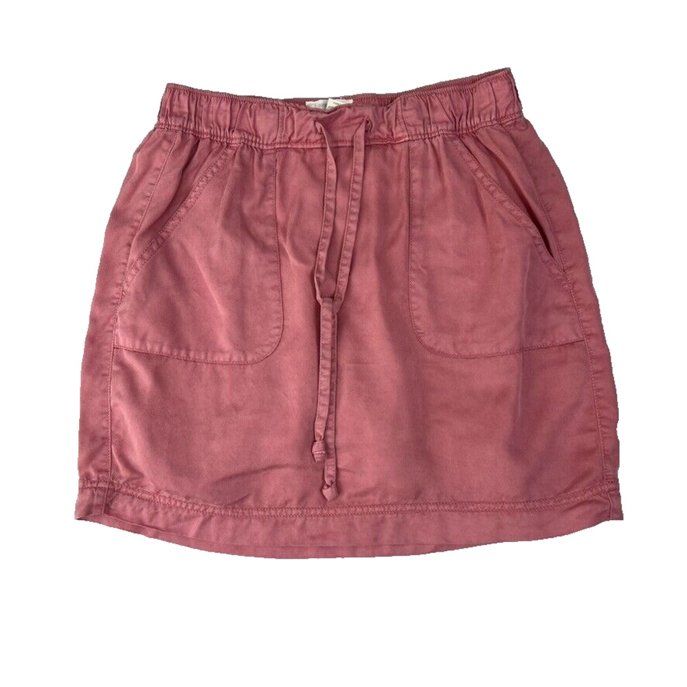 C&C California Skirt Small Hazy Rose 100% Lyocell Casual Vintage Drawstring